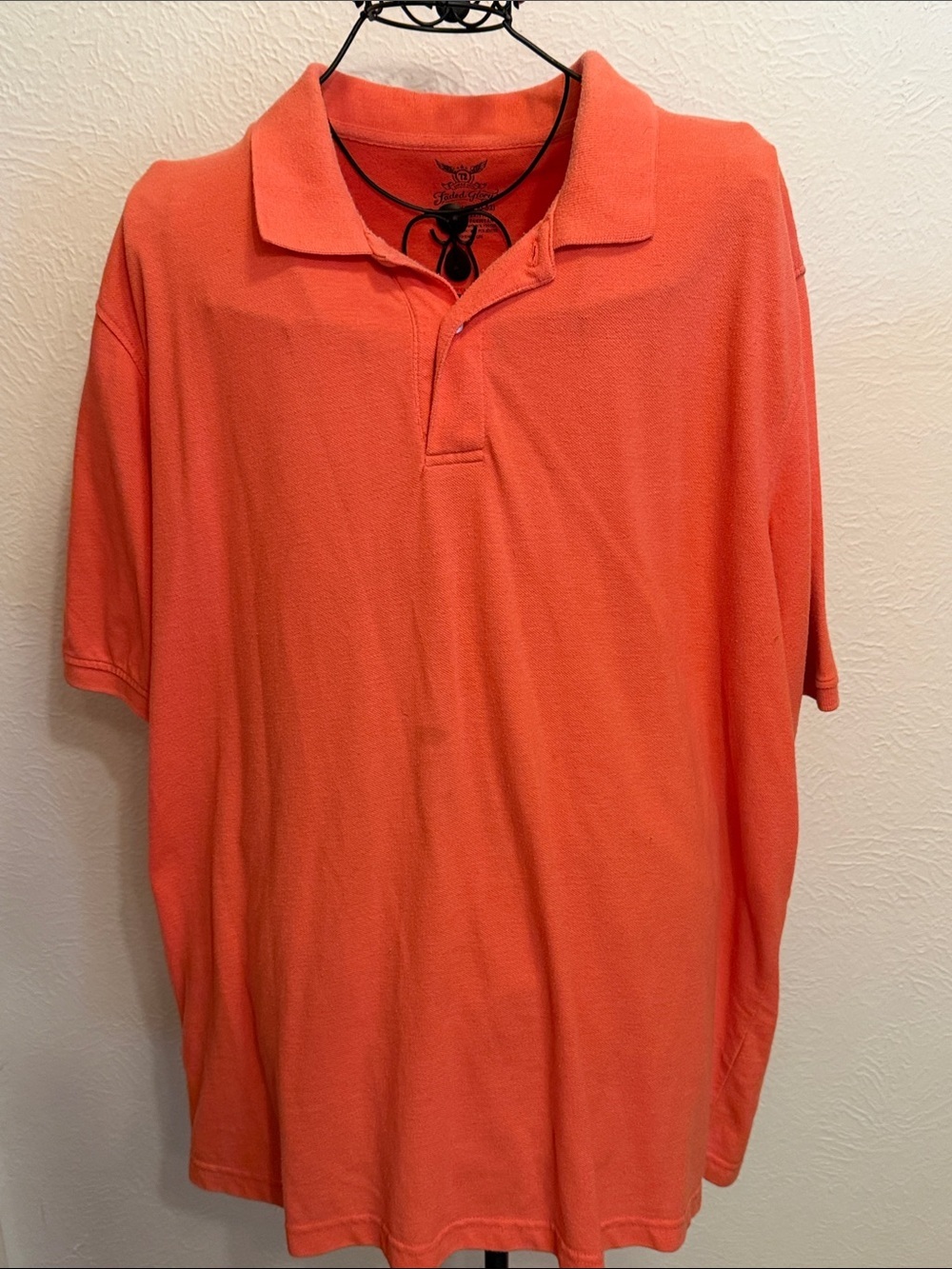 🆓🆓🆓FREE W/PURCHASE🆓🆓🆓Faded Glory  Coral Orange Short-Sleeve Polo